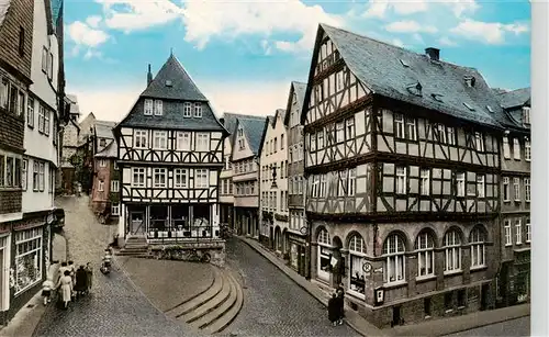 AK / Ansichtskarte  Wetzlar_Lahn Eisenmarkt mit Wertherhaus und Alte Muenz