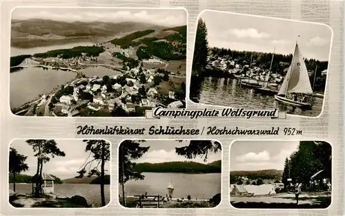 AK / Ansichtskarte 73914936 Schluchsee Fliegeraufnahme Campingplatz Wolfsgrund Seepartien