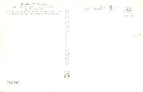 AK / Ansichtskarte  Enchenreuth_Helmbrechts Pension Waldfrieden