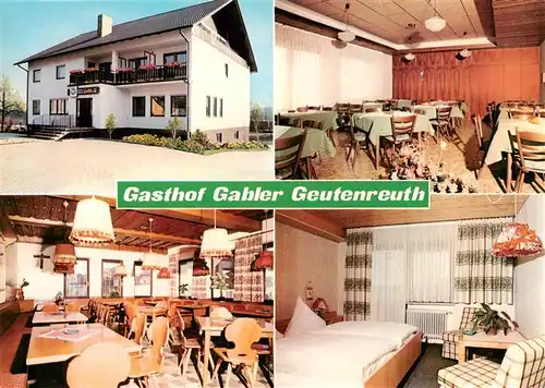 AK / Ansichtskarte  Geutenreuth Gasthof Gabler Gastraeume Gaestezimmer