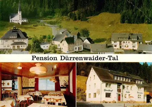 AK / Ansichtskarte  Duerrenwald_Geroldsgruen Panorama Pension Duerrenwaider Tal Gaststube