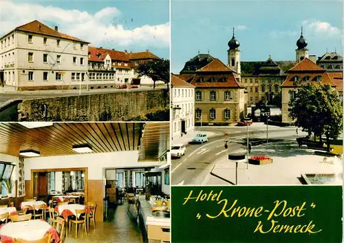 AK / Ansichtskarte 73915050 Werneck Hotel Krone Post Gaststube Ortspartie