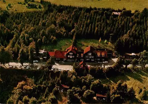 AK / Ansichtskarte  Rhoenhaeuschen Berggasthaus und Pension Fliegeraufnahme