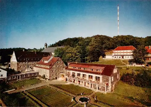 AK / Ansichtskarte  Kreuzberg__932m_Rhoen_Kloster_Bischofsheim Kloster Kreuzberg Fliegeraufnahme