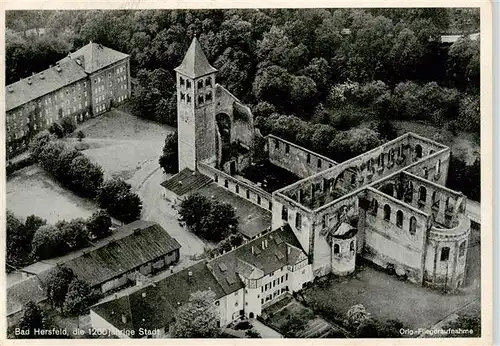 AK / Ansichtskarte 73915080 Bad_Hersfeld Fliegeraufnahme mit Schloss