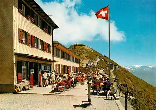 AK / Ansichtskarte  Rothorn-Kulm_Brienzer_Rothorn_Brienzerrothorn_BE Hotel Brienz Rothorn Kulm Terrasse