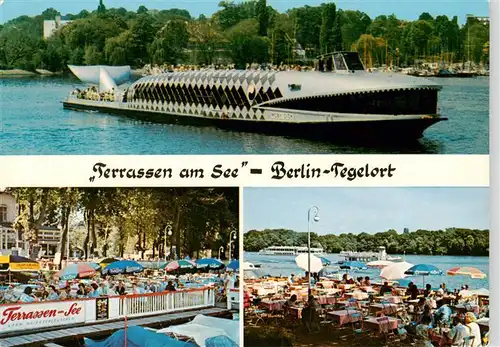 AK / Ansichtskarte 73915133 Tegelort_Berlin Terrassen am See MS Moby Dick