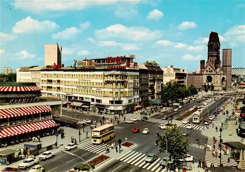 AK / Ansichtskarte 73915150 Berlin Kurfuerstendamm und Kaiser Wilhelm Gedaechtniskirche