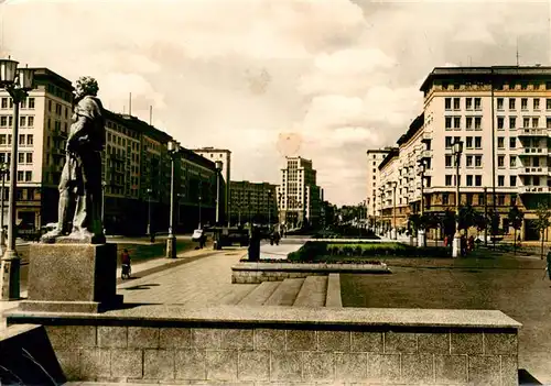 AK / Ansichtskarte 73915169 Berlin Stalinallee mit Strausberger Platz