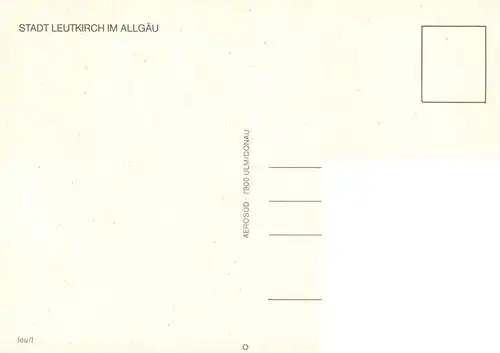 AK / Ansichtskarte  Leutkirch Fliegeraufnahme