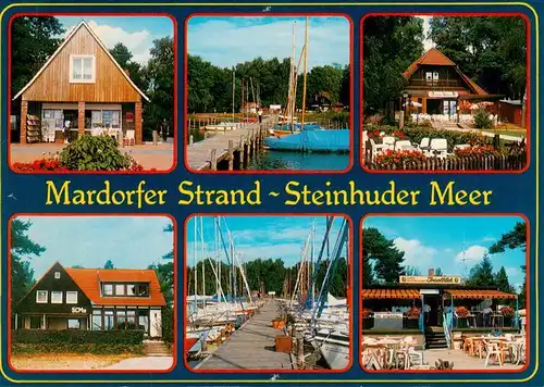 AK / Ansichtskarte  Mardorf_Steinhuder_Meer_Wunstorf Mardorfer Strand Restaurant Yachthafen Terrasse