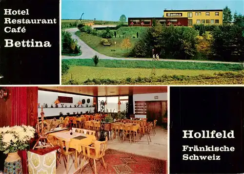 AK / Ansichtskarte 73915202 Hollfeld Hotel Restaurant Cafe Bettina Gastraum