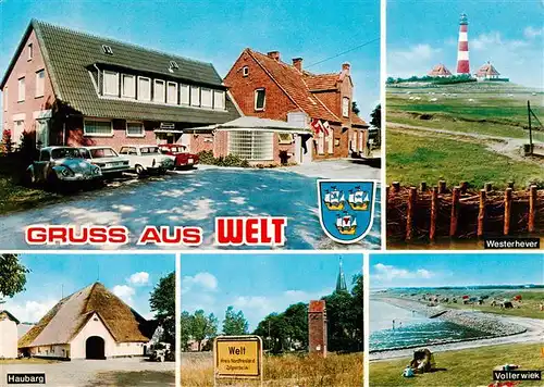 AK / Ansichtskarte  Welt_Nordfriesland Pension Moellner Hof Kirchspielskrug Westerhever Haubarg Vollerwiek