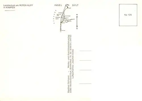 AK / Ansichtskarte  Kampen__Sylt Landverlust am Roten Kliff 1970 und 1990