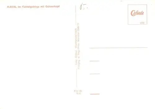 AK / Ansichtskarte  Fleckl_Oberwarmensteinach Fliegeraufnahme mit Ochsenkopf