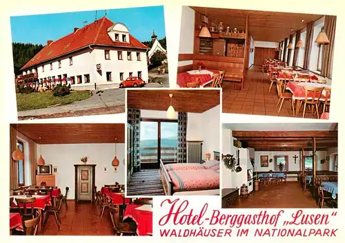 AK / Ansichtskarte 73915302 Waldhaeuser_Neuschoenau Hotel Berggasthof Lusen Gastraeume Zimmer