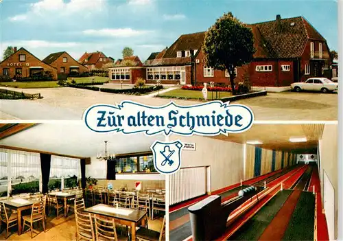 AK / Ansichtskarte 73915315 Schmiedendorf Hotel Restaurant Zur alten Schmiede Gaststube Kegelbahn