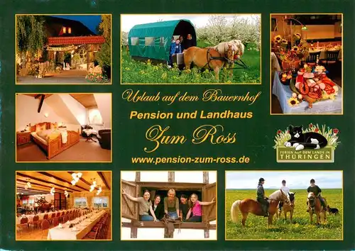 AK / Ansichtskarte 73915316 Witterda Pension und Landhaus Zum Ross Gastraeume Zimmer Pferdebus Ponyreiten