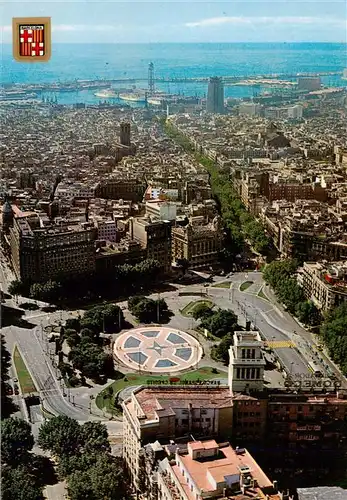 AK / Ansichtskarte 73915325 Barcelona_Cataluna Placa Catalunya Vista aeria