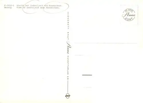 AK / Ansichtskarte 73915334 Indrefjord_Hammerfest_Norge Utsikt mot Indrefjord ved Hammerfest