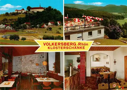 AK / Ansichtskarte 73915377 Volkersberg_Bad_Brueckenau_Rhoen Klosterschaenke Terrasse Gastraeume