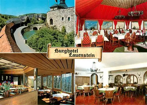 AK / Ansichtskarte 73915381 Lauenstein_Oberfranken Burghotel Burg Lauenstein Gastraeume