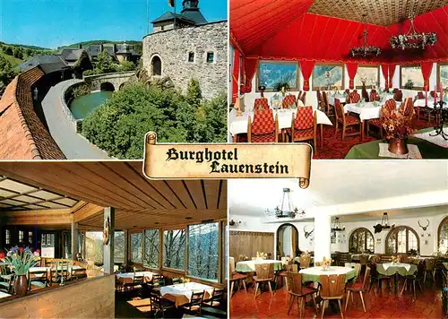 AK / Ansichtskarte  Lauenstein_Oberfranken Burghotel Burg Lauenstein Gastraeume