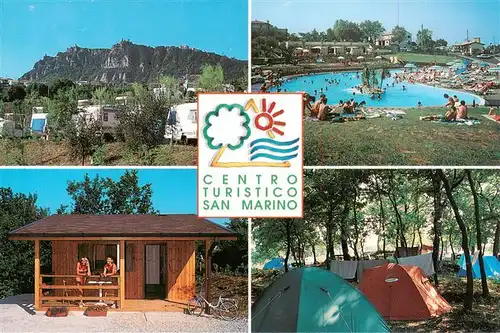 AK / Ansichtskarte 73915395 Cailungo_San_Marino_Repubblica_di Centro Turistico San Marino Camping Freibad Panorama
