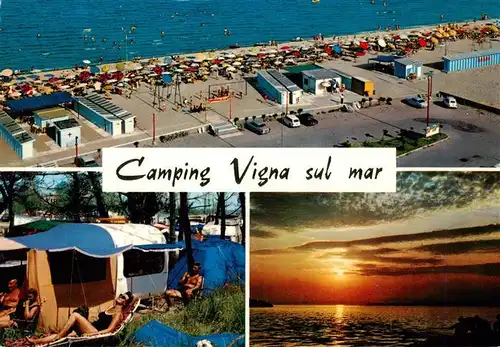 AK / Ansichtskarte 73915397 Vigna-sul-Mar_Lido_della_Nazioni_Comacchio_IT Camping Vigna sul mar Sonnenuntergang Promenade