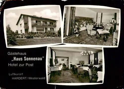 AK / Ansichtskarte 73915401 Hardert Hotel Zur Post mit Gaestehaus Haus Sonnenau