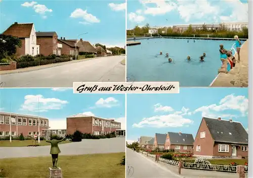 AK / Ansichtskarte 73915405 Wester-Ohrstedt Siedlungen Schule Schwimmbad