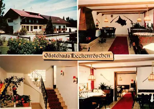 AK / Ansichtskarte 73915419 Fischen_Allgaeu Gaestehaus Heckenroeschen Gastraeume Treppenaufgang