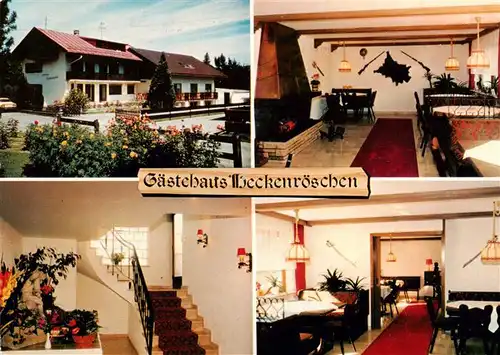 AK / Ansichtskarte  Fischen_Allgaeu Gaestehaus Heckenroeschen Gastraeume Treppenaufgang