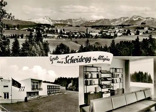 AK / Ansichtskarte 73915420 Scheidegg_Allgaeu_Bayern Panorama Jugendbildungs und Freizeitheim der Dt Postgewerkschaft