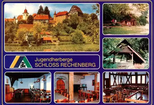 AK / Ansichtskarte 73915442 Rechenberg_Stimpfach Jugendherberge Schloss Rechenberg Gastraeume Kinderspielplatz