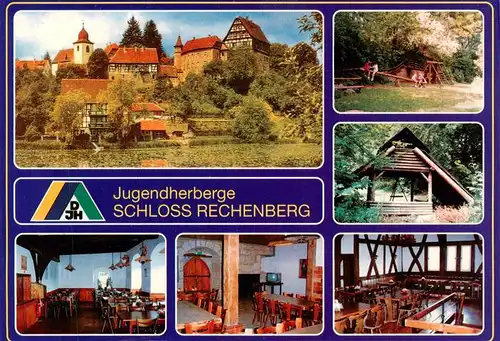 AK / Ansichtskarte  Rechenberg_Stimpfach Jugendherberge Schloss Rechenberg Gastraeume Kinderspielplatz