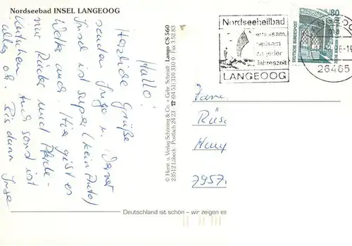 AK / Ansichtskarte  Langeoog_Nordseebad Fliegeraufnahme