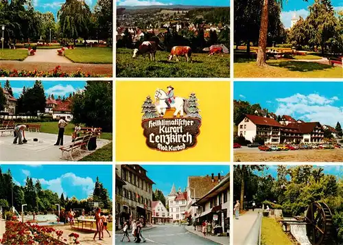 AK / Ansichtskarte  Lenzkirch Kurpark Gartenmuehle Teilansichten Schwimmba Ortspartie Wasserrad