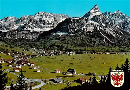 AK / Ansichtskarte 73915482 Ehrwald_Tirol_AT Fliegeraufnahme mit Mieminger Gebirge