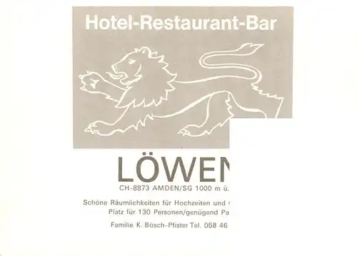 AK / Ansichtskarte  Amden_SG Hotel Loewen