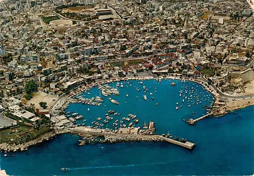 AK / Ansichtskarte 73915583 Piraeus Hafen Cumunduru mit Stadtansicht Fliegeraufnahme