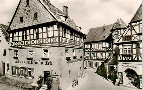 AK / Ansichtskarte  Kronach_Oberfranken Gasthaus zum Scharfen Eck