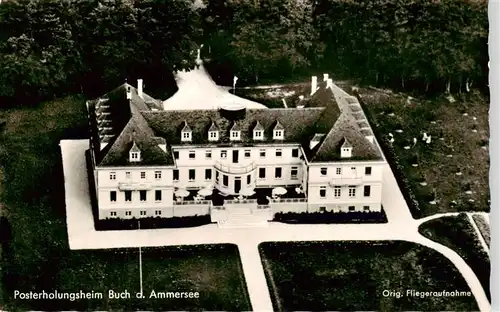 AK / Ansichtskarte 73915680 Buch_Ammersee Posterholungsheim Buch Fliegeraufnahme