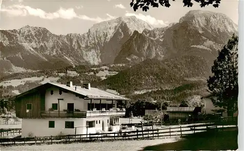 AK / Ansichtskarte 73915681 Schoenau_Berchtesgaden Landhaus Winkelmatten mit Kehlstein Goell und Brett