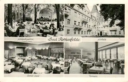 AK / Ansichtskarte 73915716 Bad_Rothenfelde Konzertgarten Kurhaus Roter Saal Terrasse