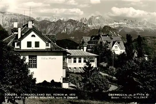 AK / Ansichtskarte 73915747 Oberbozen_Ritten_Suedtirol_IT Hotel Holzner Villa Maria