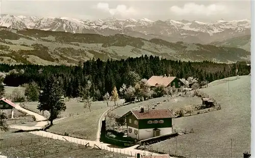 AK / Ansichtskarte  Scheidegg_Allgaeu_Bayern Am Blasenberg mit Blick zum Bregenzer Wald