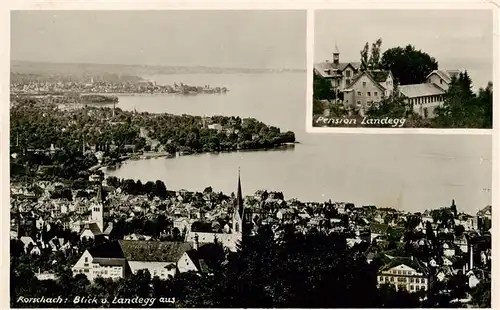 AK / Ansichtskarte  Rorschach_Bodensee_SG Kurhaus Pension Landegg Panorama