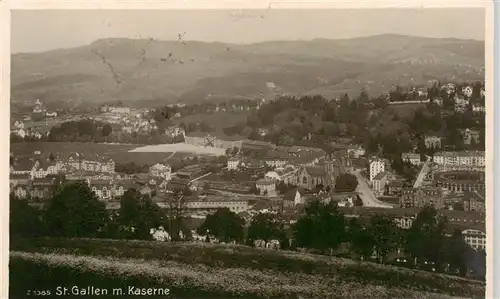 AK / Ansichtskarte  St_Gallen_SG Panorama mit Kaserne Militaerpost