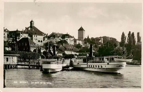 AK / Ansichtskarte  Morat_Murten_FR Le port et la ville